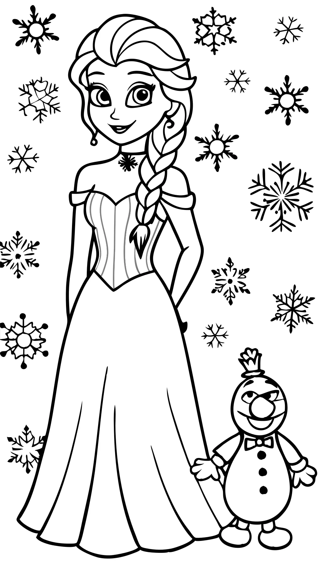 coloriages Elsa gelés